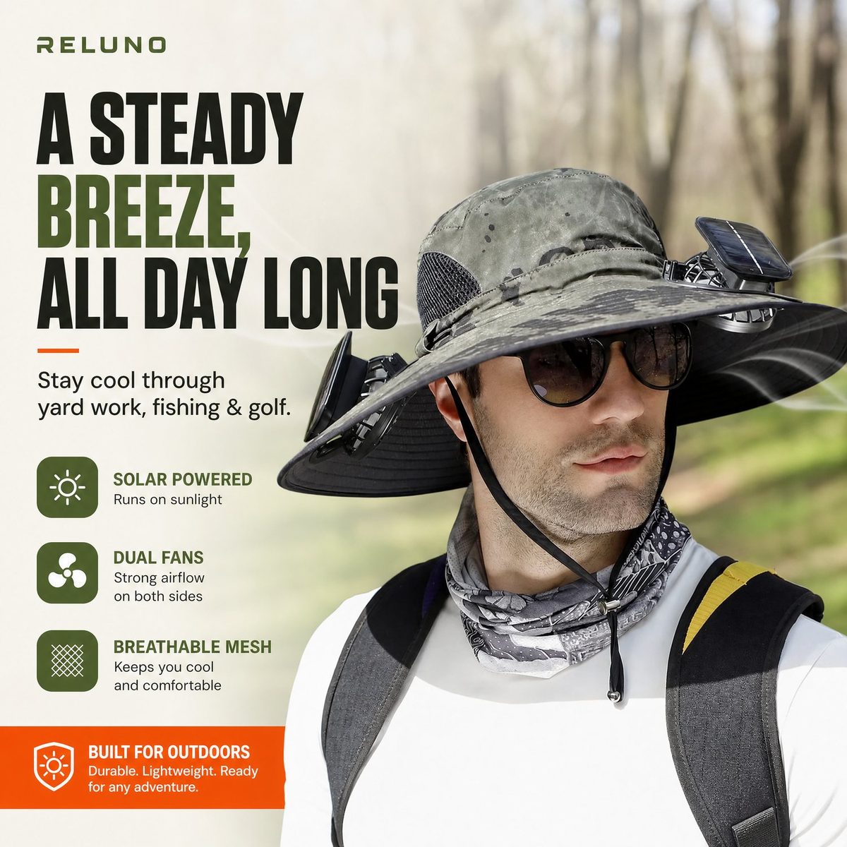 A steady breeze all day long