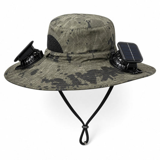 Solarpanel Powered Fan Outdoor Hat