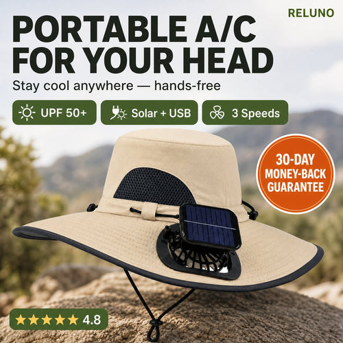 Solarpanel Powered Fan Outdoor Hat