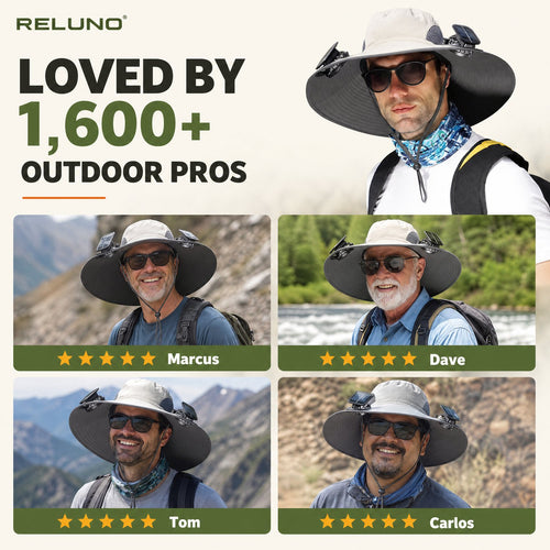 Solarpanel Powered Fan Outdoor Hat