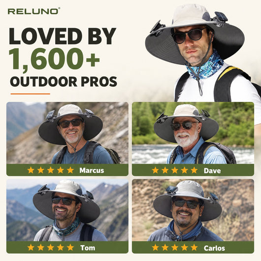 Solarpanel Powered Fan Outdoor Hat