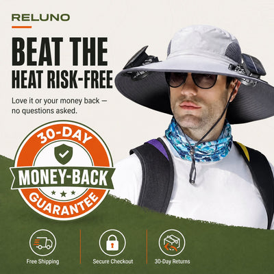 Solarpanel Powered Fan Outdoor Hat